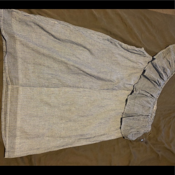 Striped one shoulder cotton dress - Picture 2 of 2